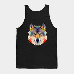 Polygon Wolf Head Tank Top